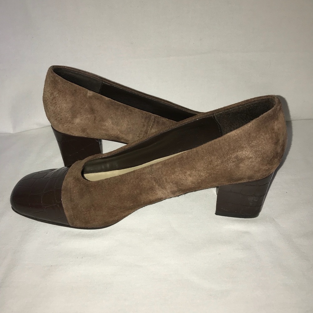 Bigou brown two tone patent loafers #T2 - Picture 2 of 6